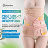 BODVITALS 3 In 1 Postpartum Girdle Support Recovery Belly Band Corset Wrap Body Shaper For After Birth Postnatal C-Section Waist Pelvis Shapewear Wrap Girdle Support Band Belt Body Shaper (Beige, M) (Used - Like New)