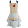 DII Women's Spring & Summer Apron Collection Adjustable, Two Large Pockets & Extra Long Ties, One Size Fits Most, Red Rooster