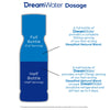 Dream Water Sleep Aid Supplement Drink; Melatonin 5mg, GABA, 5-HTP; Zero Sugar, Natural Flavors, No Added Colors, 2.5 oz Liquid Sleep Shots, Snoozeberry, 4-Count