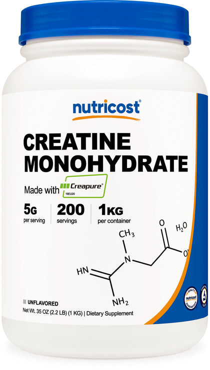 Nutricost Creapure® Creatine Monohydrate Powder 1KG