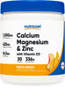 Nutricost Calcium Magnesium Zinc Citrates with Vitamin D3 Powder, 30 Servings (Peach Mango Flavor)