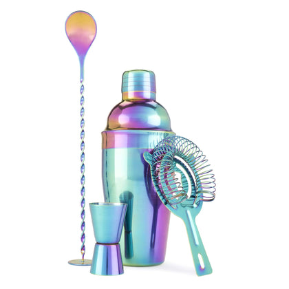 Blush Cocktail Shaker Set - Mixed Drink Shaker Kit Includes Jigger, Muddler Bar Spoon, and Strainer, Bar essentials Cocktail Kit Set