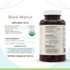 Black Walnut USDA Organic 120 Capsules | Natural Herbal Supplement | Certified Organic Vegetarian Capsules and Organic Black Walnut (Juglans Nigra) Dried Hull (120 Capsules)