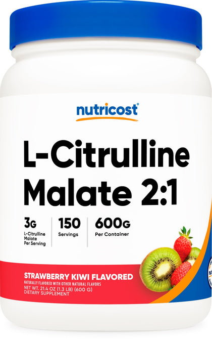 Nutricost L-Citrulline Malate 2:1 (600 Grams) (Strawberry Kiwi)