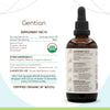 Gentian A120 USDA Organic Tincture | Alcohol Extract, High-Potency Herbal Drops | Certified Organic Gentian (Gentiana Lutea) Dried Root (4 oz)