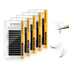 NAGARAKU Easy Fan Eyelash Extensions Volume Lashes 5 Trays in 1 Pack 0.05 D curl 11/12/13/14/15mm Rapid Blooming Russian Mega Volume Soft Cluster For Beginners