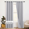 RYB HOME Soundproof Curtains 95 inches - 3 Layers Blackout Curtains Noise Reducing Thermal Insulted Drapes for Bedroom Living Room Playroom, W 52 x L 95 inch, Sliver Grey, 1 Pair