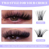 Individual Lashes Lash Clusters D Curl DIY Lash Extension Wide Stem Length Thin Band Cluster Lashes Reusable Eyelash Extension Soft Wispy Lash Extension Clusters?Hybrid/Volume-0.07D 12-16mm Mixed)