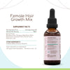 Female Hair Growth Mix A60 Alcohol Extract Tincture, Concentrated Liquid Drops Rosemary Leaf, Eleuthero Root, Stinging Nettle Root, Horsetail Herb, Reishi Mushroom, Brahmi Herb. Healthy Hair 2 Fl Oz