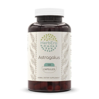 Astragalus 120 Capsules, 500 mg, Concentrated Liquid Drops Natural Astragalus (Astragalus Membranaceus) Dried Root (120 Capsules)