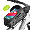 ROCKBROS Bike Phone Bag Waterproof Bike Bag Phone Mount EVA Hard Shell Bike Pouch with Rain Cover Compatible with iPhone 14/12/11 Pro XR XS Max Phones Below 6.8