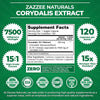 Zazzee Extra Strength Corydalis 15:1 Extract, 7500 mg Strength, 120 Vegan Capsules, Concentrated and Standardized 15X Extract, 100% Vegetarian, Premium Grade, Conolidine, All-Natural and Non-GMO