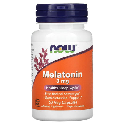 NOW Food Melatonin 3 mg 60 Capsules