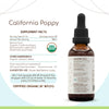 California Poppy B60 USDA Organic Tincture | Alcohol-Free Extract, High-Potency Herbal Drops | Certified Organic California Poppy (Eschscholzia Californica) Dried Herb and Flower (2 fl oz)