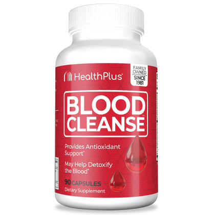 Health Plus Blood Cleanse - Dietary Supplement - Gluten Free, Natural Herbal ingredients (90 Capsules, 45 Servings)