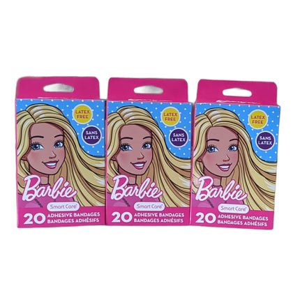 Smart Care Barbie Themed Sterile Adhesive Kids Bandages - Three Pack, Multi