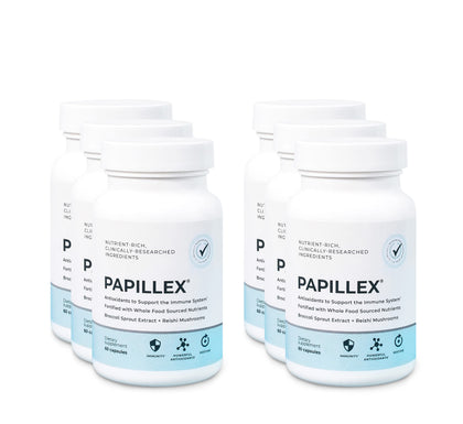 Dietary Supplement Tablets by Papillex - All Natural Immune Support - Immunity Defense - Best Immune System Booster - Organic 60 Capsules Bottle (6 Pack)