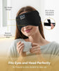 TOPOINT Sleep Mask Headphones Wireless Bluetooth 5.2, Eye Mask for Sleeping Side/Back Sleepers Travel Music Headsets with Microphone Handsfree Men Women Girls Gifts