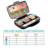 Travel Pill Organizer Large Portable Medication Fullicon Oversize 8 Compartment Pill Box, Vitamin Travel Case Pill Holder - Airtight & Moistureproof (Black)