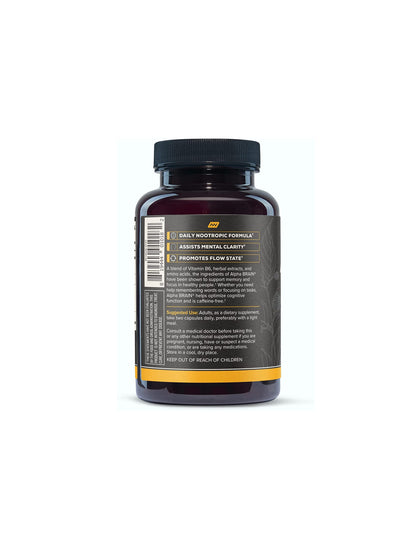 Onnit Alpha Brain (90ct): Nootropic Brain Booster Supplement For Memory, Focus, and Mental Clarity | With Bacopa, AC11, Huperzine A, L-Tyrosine, and Vitamin B6