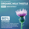 Organic Liver Cleanse Detox & Repair (Vegan, Non-GMO) Milk Thistle Extract (80% Silymarin), Dandelion Root, Artichoke Leaf, Yellow Dock - Liver Health Support Supplement - 60 Capsules (No Pills)