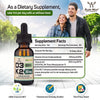 Vitamin D3 K2 5,000 IU Liquid Drops (5,000 IU of D3 and 200mcg of 99.9% All-Trans Patented K2 MK-7 (K2Vital)) Max Absorption Liquid Vitamin D Drops (30 Servings) by Double Wood