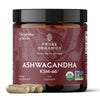 TRIBE ORGANICS Ashwagandha KSM 66 Pure Organic Root Powder Extract Ayurvedic Supplement - Focus, Mood Support, Increase Energy, Strength, 600mg of Natural KSM66 for Superior Absorption - 120 Capsules