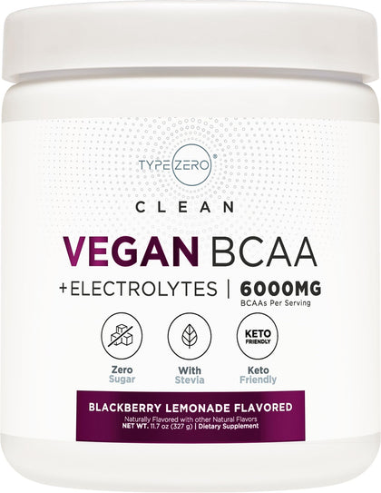 Type Zero BCAA Powder + Arginine AKG + Acetyl L- Carnitine HCI (BlackBerry Lemonade 12.2 oz) BCAAs Amino Acids Supplement for Women/Men - BCAA Amino Acids After Post Workout Recovery Drink