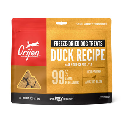 ORIJEN Freeze Dried Duck Recipe Dog Treats, 3.25oz