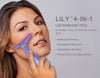 VRAIKO Lily Neck Face Massager, Face Sculpting Tool, Skin Rejuvenation Device with Thermal, Triple Action LED and Vibration, for Anti-Aging, Lifting and Tightening Sagging Skin (Violet)