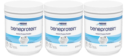 Beneprotein Instant Protein Powder, Unflavored - Whey Protein - 8 OZ (Pack of 3)