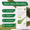 AloeCure USDA Organic Aloe Vera Juice Natural Flavor, Made Within 12 Hrs of Harvest - Pure Aloe Juice Natural Acid Buffer Supports Digestion, Immune System and Balanced Stomach Acidity, 1x500ml Bottle