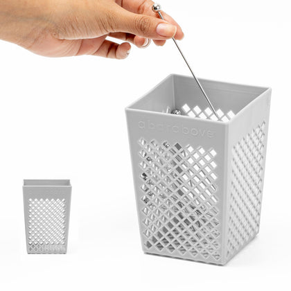 A Bar Above Dishwasher Basket - Plastic Straw Basket to Wash Reusable Straws, Cocktail Picks, & Small Items - Home & Commercial Kitchen Accessories