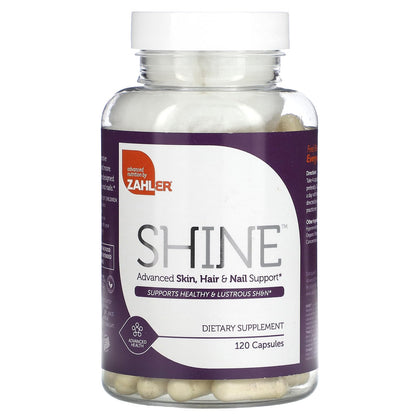 Zahler Shine, Hair Growth Supplement, Skin Hair and Nails Vitamins with Biotin, Certified Kosher, 60 Capsules