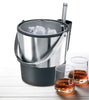 Oggi Insulated Ice Bucket, 4 Quart / 3.8 L, Stainless Steel, Black.