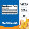 Nutricost Calcium Magnesium Powder (Peach Mango, 30 Servings) - Bone Support, Non-GMO, Gluten Free (from Calcium Citrate and Magnesium Citrate)