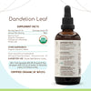 Dandelion Leaf B120 USDA Organic Tincture | Alcohol-Free Extract, High-Potency Herbal Drops, Digestive System | Certified Organic Dandelion Leaf (Taraxacum Officinale) Dried Leaf (4 fl oz)