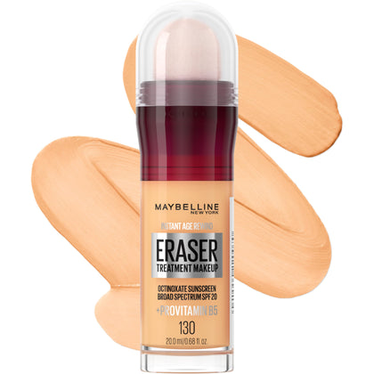 Maybelline Instant Age Rewind Eraser Foundation with SPF 20 and Moisturizing ProVitamin B5, 130, 1 Count (Packaging May Vary)