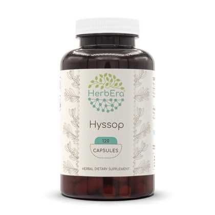 Hyssop 120 Capsules, 500 mg, Hyssop (Hyssopus officinalis) Dried Herb (120 Capsules)