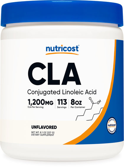 Nutricost CLA (Conjugated Linoleic Acid) 8oz (227g) Powder - Gluten Free, GMO Free CLA Supplement