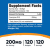 Nutricost CoQ10 Softgels 200mg, 120 softgel Capsules - Coenzyme Q10