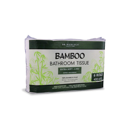 Dr. Mercola Bamboo Bathroom Tissue (400 Sheets per Roll), 6 Rolls per Pack, BPA Free