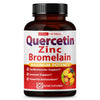 Premium High Purity Quercetin 98% with Bromelain Capsules Equivalent to 3470 mg - Maximum Potency with Green Tea Ashwagandha - Supports Overall Health Strength Energy - 90 Days Supply