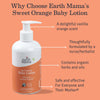 Earth Mama Sweet Orange Baby Lotion | Moisturizing Body Lotion for Dry Skin, Newborn Baby Lotion Sensitive Skin Care, Face Lotion for Babies & Kids with Shea Butter, Calendula & Aloe, 8 Fl Oz