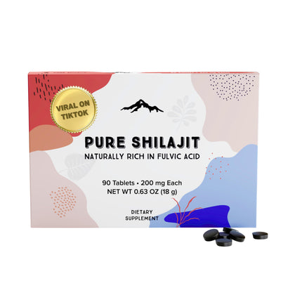 Pure Himalayan Shilajit Dry Drops (90 Tablets - 200mg Each) Maximum Potency Pure Shilajit for Men with 85+ Trace Minerals & Fulvic Acid for Metabolism, Energy & Immune Support