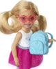 Barbie Dreamhouse Adventures Doll & Accessories, Travel Set with Blonde Chelsea Small Doll, Puppy, Carrier & Backpack That Opens