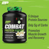 MusclePharm Combat Protein Powder, Vanilla Flavor, Fuels Muscles for Productive Workouts, 5 Protein Sources including Whey Protein Isolate & Egg Albumin, Gluten Free, 4 lb, 52 Servings