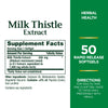 Nature's Bounty Milk Thistle, Herbal Health Supplement, Supports Liver Health, 1000 mg, Rapid Release Softgels, 50 Ct