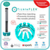 TickleFlex Insulin Pen Needle Injection Aid - Patent Pending Award Winning Universal Fit Add-on for Standard Pen Needles for Reducing Pain, Bruising and Anxiety (TickleFlex)