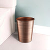 Monarch Abode Handcrafted Metal Wastebasket Trash Can for Home Office Bedroom, Decorative Wastebasket, Modern Bathroom Decor, Durable, Standard, Antique Copper Finish